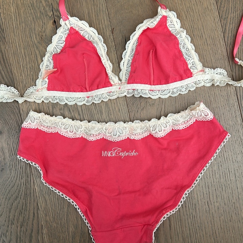 2sets - Soft cotton triangle bra and panty - Picture 5 of 15